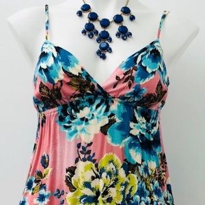 Forever 21 multi-colored floral tunic